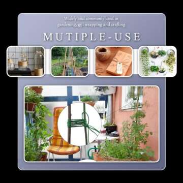 PerkHomy Garden Twine Strong Natural Jute 400 Feet Long Brown Twine for Gardening Tomato Climbing Plant Tie Floristry Crafts Gift Wrapping Packing Decor (Brown 2mm * 400feet)