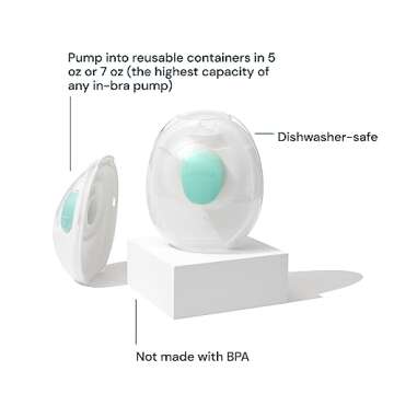 Willow Go Pump Reusable Breast Milk Containers, 2 Ct, Holds 7 oz. Per Container, Breastfeeding Essen...