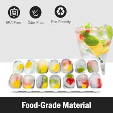 Ice Cube Trays - Easy Release with Spill-Resistant Lids