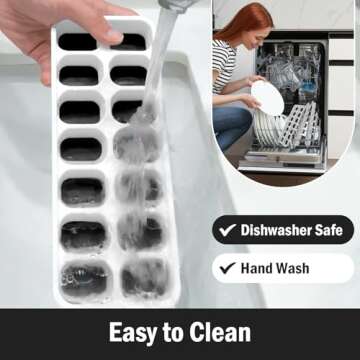 Ice Cube Trays - Easy Release with Spill-Resistant Lids
