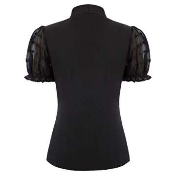 Women's Vintage Bow Tie Neck Blouse for Elegant Occasions