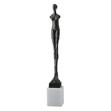 Design Toscano La Femme Female Statue - Stunning Contemporary Art in Cast Iron and Marble