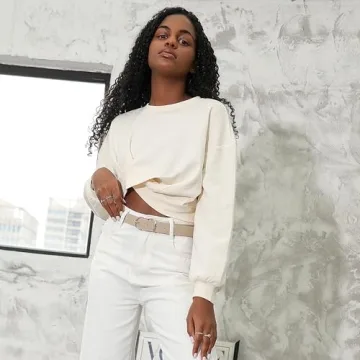 Earnda Faux Leather Chic Belt Set for Women - 2 Belts