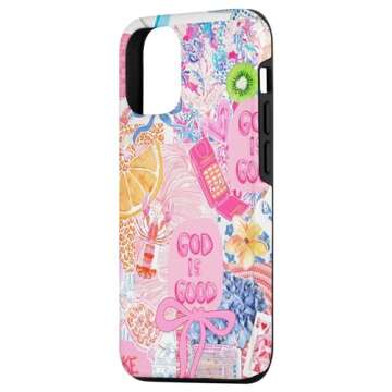 iPhone 12/12 Pro God Is Good Christian Jesus Coquette Preppy Summer Collage Case