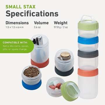 humangear STAX Snack Containers - Leak-Proof Travel System