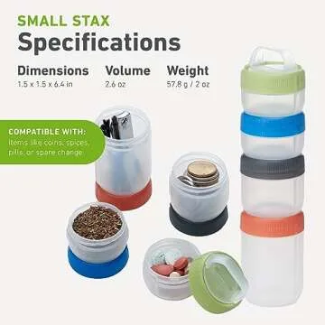 humangear STAX Snack Containers - Leak-Proof Travel System