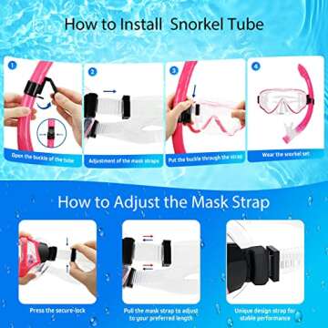 U PHITNIS Kids Snorkel Set - Safe & Fun Snorkeling Gear