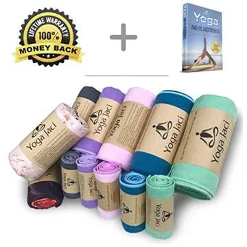 Yoga Mat and Hand Towel Combo Set - Non-slip Microfiber Towel