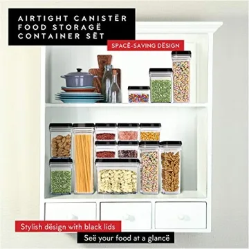 DWËLLZA KITCHEN Airtight Food Storage Containers with Lids - 5 Piece Set - Kitchen Accessories Food Containers - Pantry Organization and Storage - Clear Plastic BPA-Free - Keeps Food Fresh & Dry