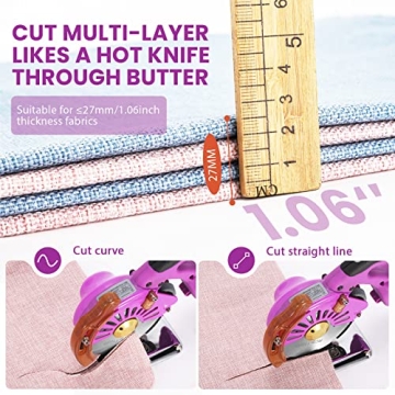 Electric Fabric Rotary Cutter for Quick Multi-Layer Cutting