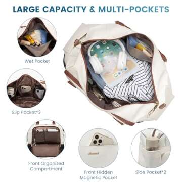 Lovevook Weekender Bag With USB & Shoe Compartment