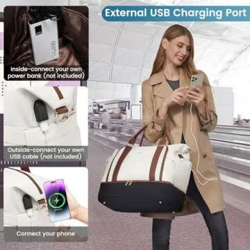 Lovevook Weekender Bag With USB & Shoe Compartment