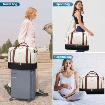 Lovevook Weekender Bag With USB & Shoe Compartment