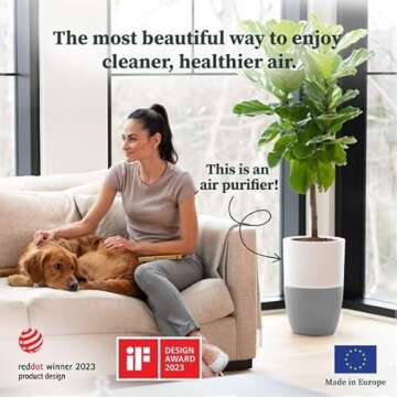 Dupray Bloom™ Air Purifier for Large Rooms with Planter or Custom Accent Table Design | For Home, ...