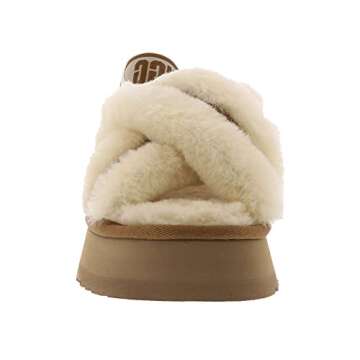 UGG Women's Disco Cross Slide Slipper, Chestnut, 7