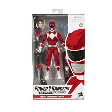Power Rangers E7755 Lightning Collection 6" Mighty Morphin Red Ranger Collectible Action Figure Toy ...