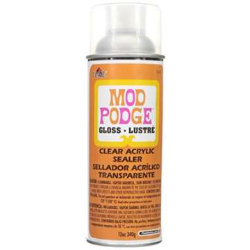 Mod Podge Dishwasher Safe Waterbase Sealer, Glue and Finish (16-Ounce) and Mod Podge Spray Acrylic Sealer