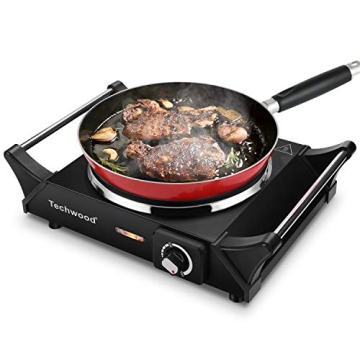 Techwood Hot Plate 1500W Portable Electric Stove for All Cookware