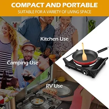 Techwood Hot Plate 1500W Portable Electric Stove for All Cookware