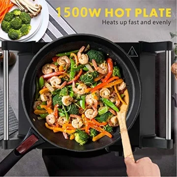 Techwood Hot Plate 1500W Portable Electric Stove for All Cookware