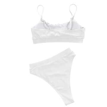 Lilosy High Waisted Tummy Control Bikini | Ribbed Swimsuit