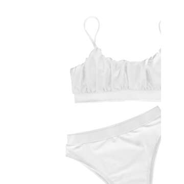 Lilosy High Waisted Tummy Control Bikini | Ribbed Swimsuit