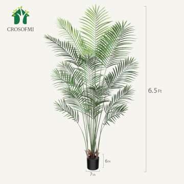 Artificial 6.5Ft Palm Tree - Perfect No-Maintenance Home Decor