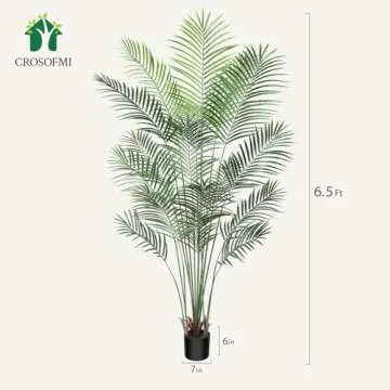 Artificial 6.5Ft Palm Tree - Perfect No-Maintenance Home Decor
