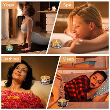 Christmas Candles Gifts for Women, Primevolve Scented Candles Set for 12 Bulk Home Aromatherapy, Strongly Fragrance Long Lasting Portable Travel Tin for Spa Bath Yoga