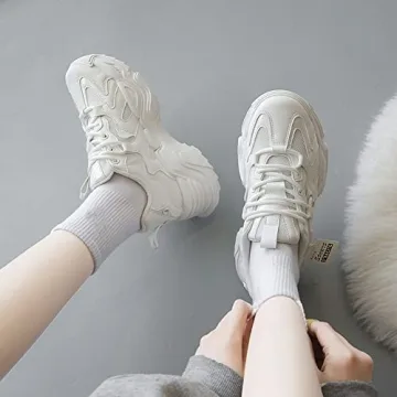 VAXAV Women's Stylish Breathable Platform Sneakers