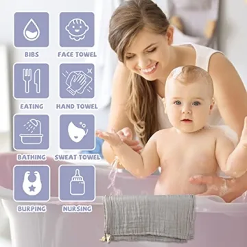 MUKIN Baby Washcloths Soft and Absorbent for Newborns