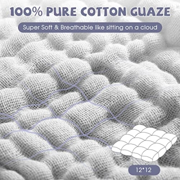 MUKIN Baby Washcloths Soft and Absorbent for Newborns