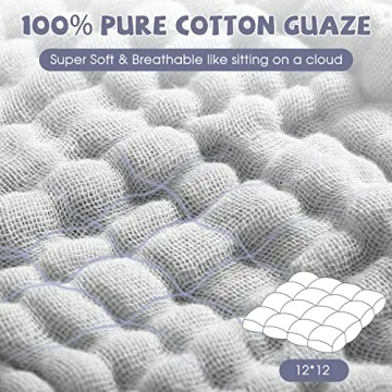 MUKIN Baby Washcloths Soft and Absorbent for Newborns