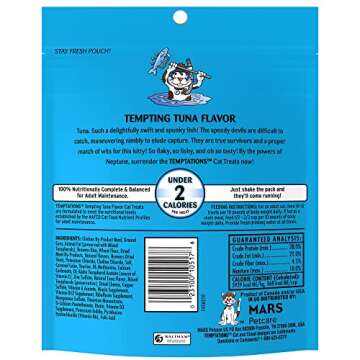 Temptations Classic Cat Treats - Crunchy & Soft Tuna Flavor