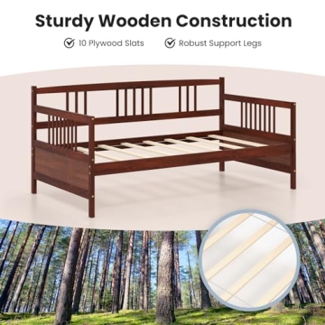 Giantex Twin Daybed Frame Stylish Sofa & Bed Dual Use