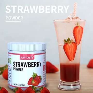 Strawberry Powder, 5.3oz(150g), Natural Freeze Dried Fruit Powder. (5.3 oz)