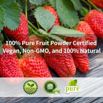 Strawberry Powder, 5.3oz(150g), Natural Freeze Dried Fruit Powder. (5.3 oz)