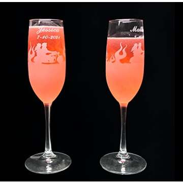 Personalized Wedding Flask & Cake Knife Set for Bikers