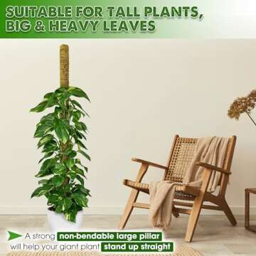 DUSPRO 59 Inch Moss Pole for Big Climbing Plants Support