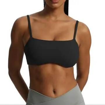 Aoxjox Women's Stylish Define Sculpt Bandeau Sports Bra