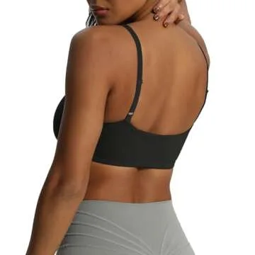 Aoxjox Women's Stylish Define Sculpt Bandeau Sports Bra