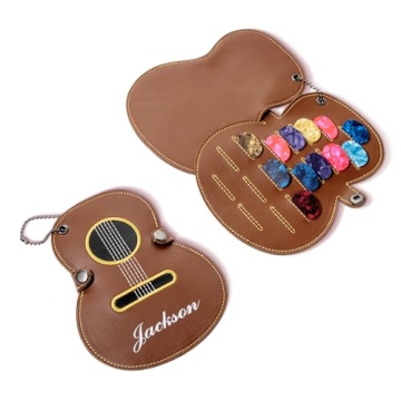 Personalized Guitar Picks Holder | Custom Leather Case for Music Lovers