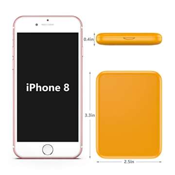 Kintion Pocket Mirror, 1X/3X Magnification LED Compact Travel Makeup Mirror with Light for Purse, 2-Sided, Portable, Folding, Handheld, Small Lighted Mirror for Gift, Yellow