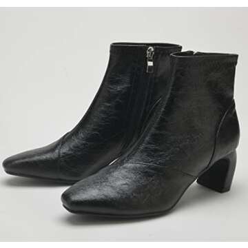 MixATB Women's Rave Holographic Ankle Boots, Gold Silver Shoes Boots for Women