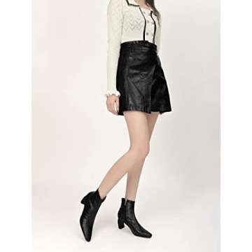 MixATB Women's Rave Holographic Ankle Boots, Gold Silver Shoes Boots for Women