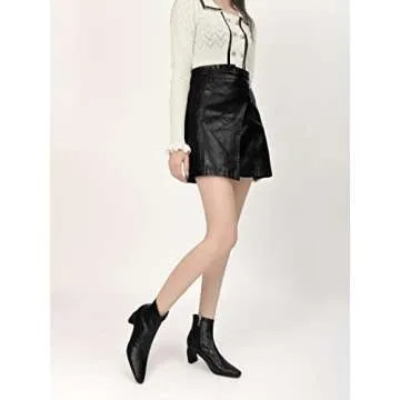 MixATB Women's Rave Holographic Ankle Boots, Gold Silver Shoes Boots for Women