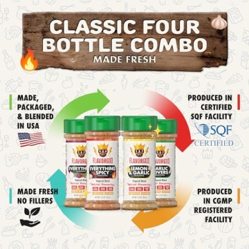 Flavor God Classic Combo Pack 4 Natural Seasoning Set