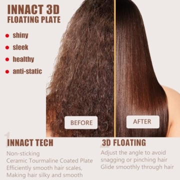 NITION Ceramic Tourmaline Hair Straighteners with Travel Pouch