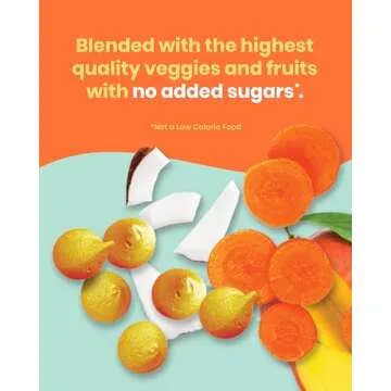 Amara Smoothie Melts - Mango Carrot - Baby Snacks Made With Fruits and Vegetables - Healthy Toddler Snacks For Your Kids Lunch Box - Organic Plant Based Yogurt Melts - 6 Resealable Bags