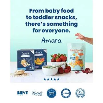 Amara Smoothie Melts - Mango Carrot - Baby Snacks Made With Fruits and Vegetables - Healthy Toddler Snacks For Your Kids Lunch Box - Organic Plant Based Yogurt Melts - 6 Resealable Bags